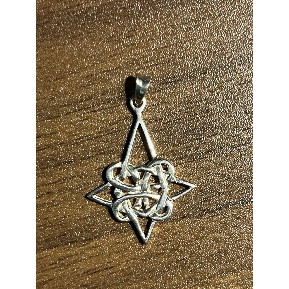 New 925 Sterling Silver Celtic Knot Star Compass Pendant Celtic Jewelry